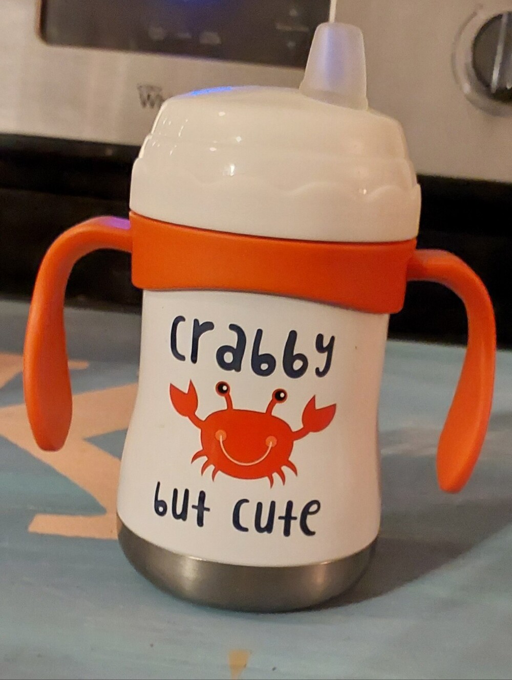 Crabby Print  Toddler Sippy Cup W/handles